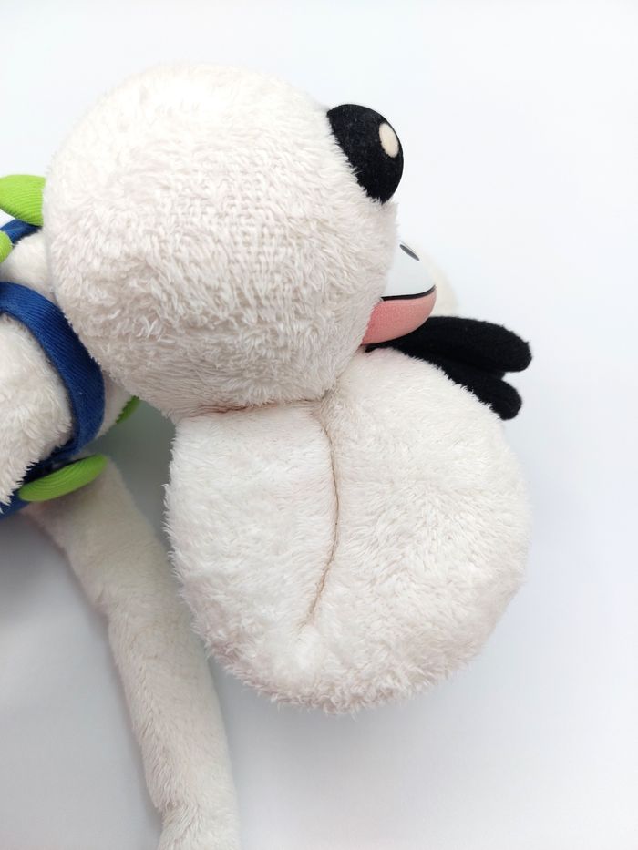 Peluche ancien doudou souris DIDDL DEPESCHE salopette bleu vert Super soft 25 cm - photo numéro 9