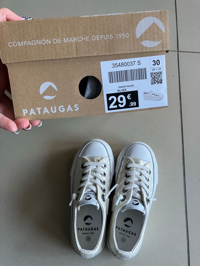 Basket à enfiler brillante fille taille 30 Pataugas - photo numéro 2