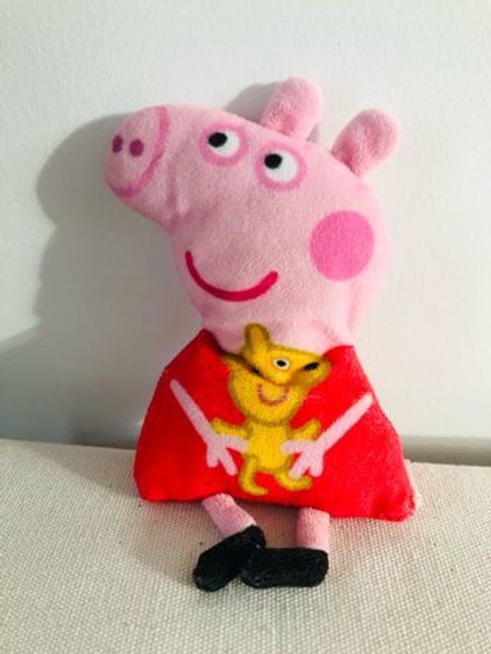 Porte monnaie peppa pig peluche rouge jaune - photo numéro 2