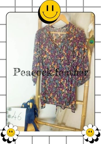 Blouse voilage violet yessica 46