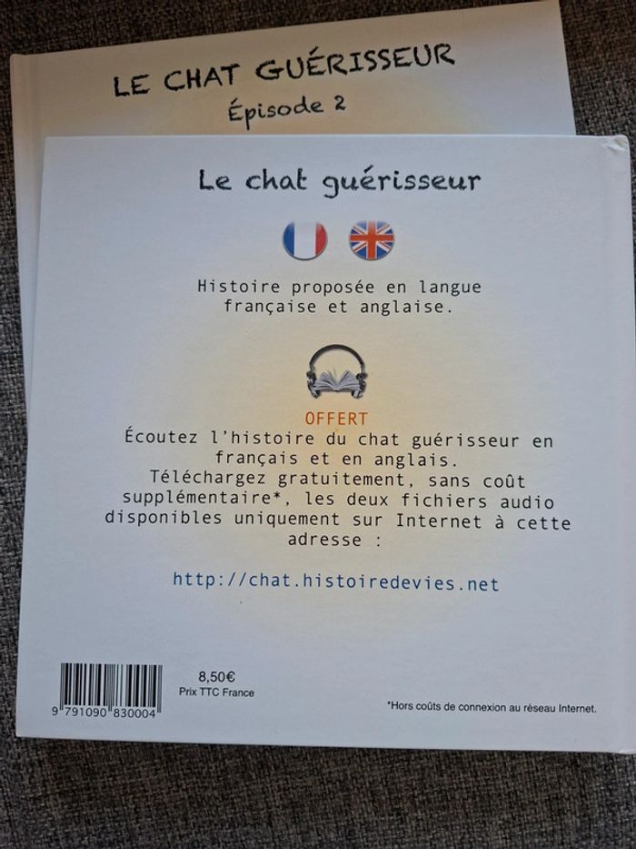 Livres pour enfant en anglais et français Le chat guerisseur - photo numéro 2