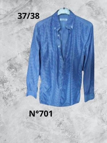 N°701 Chemise bleu/blanc T37/38. Manoukian.