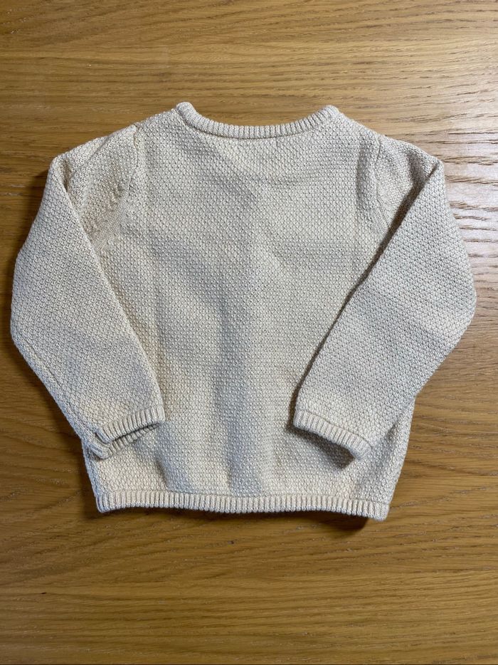 BillieBlush Gilet Cardigan beige et doré Taille 12 mois - photo numéro 5