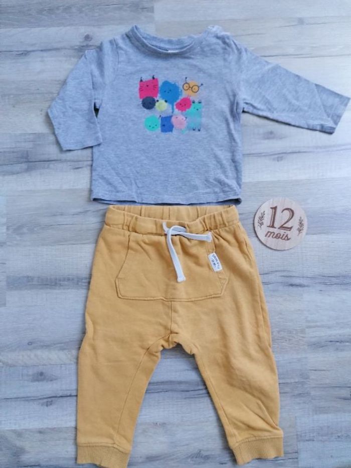 Ensemble pantalon tshirt 12 mois