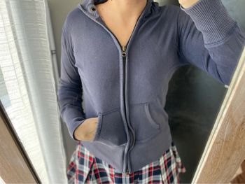 Gilet capuche marine