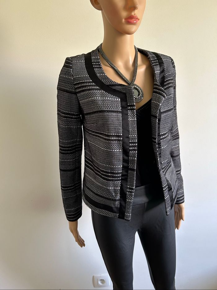 Blazer gris et noir Lady Blush taille 34 excellent état - photo numéro 2