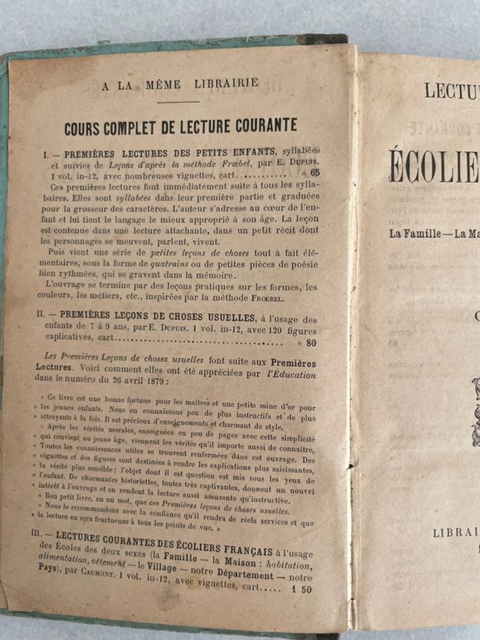 Lecture Courantes des Ecoliers Francais 1886 - photo numéro 4