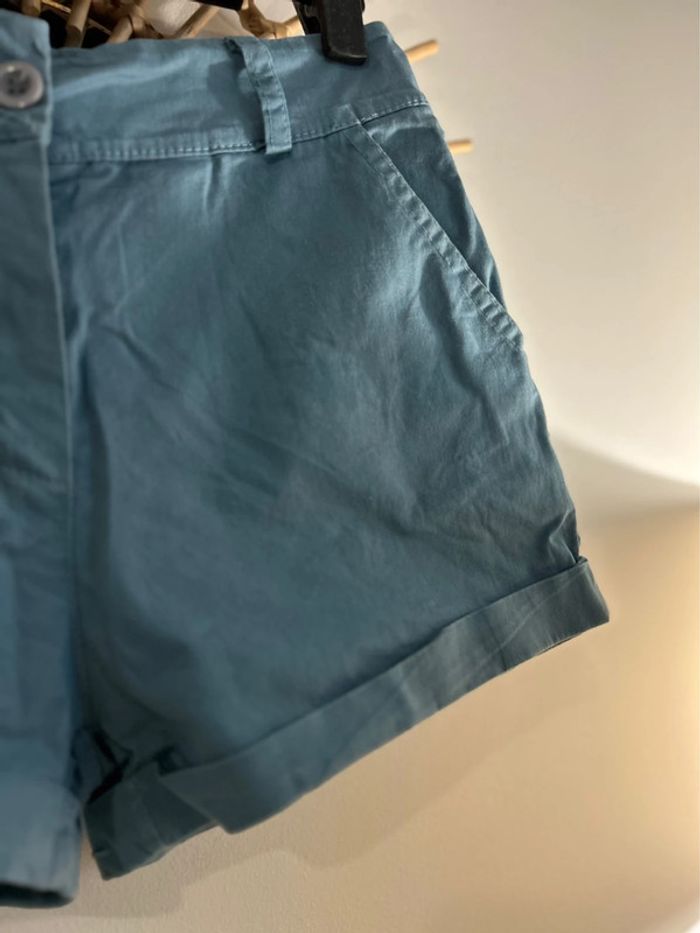 Short bleu en coton - photo numéro 5