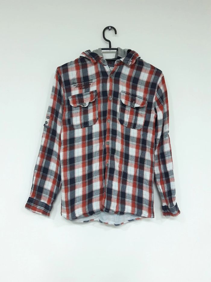 Chemise à carreaux manches longues