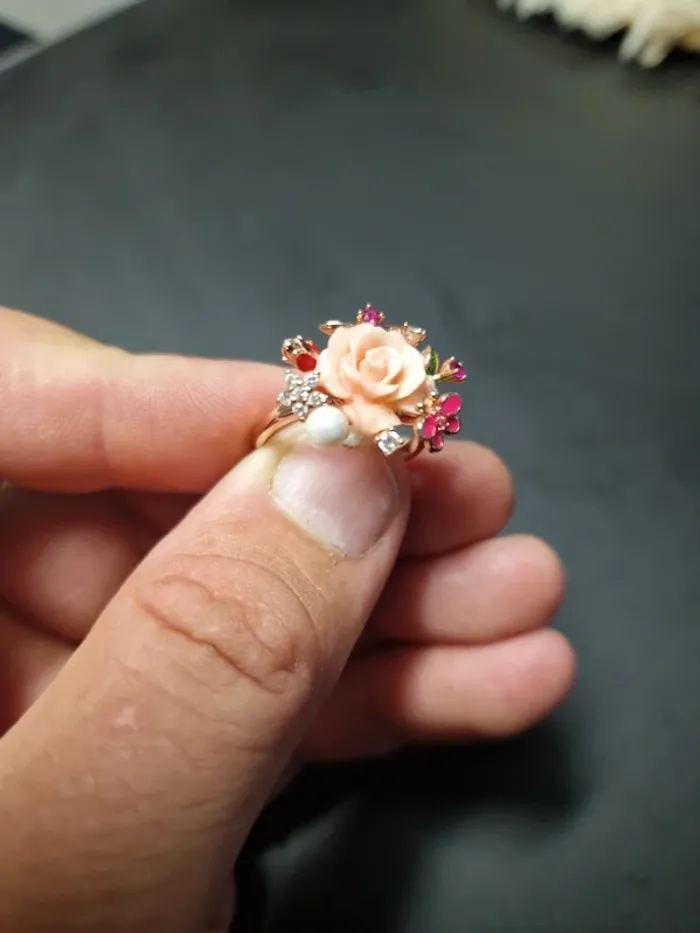 Bague fleur argent - photo numéro 7