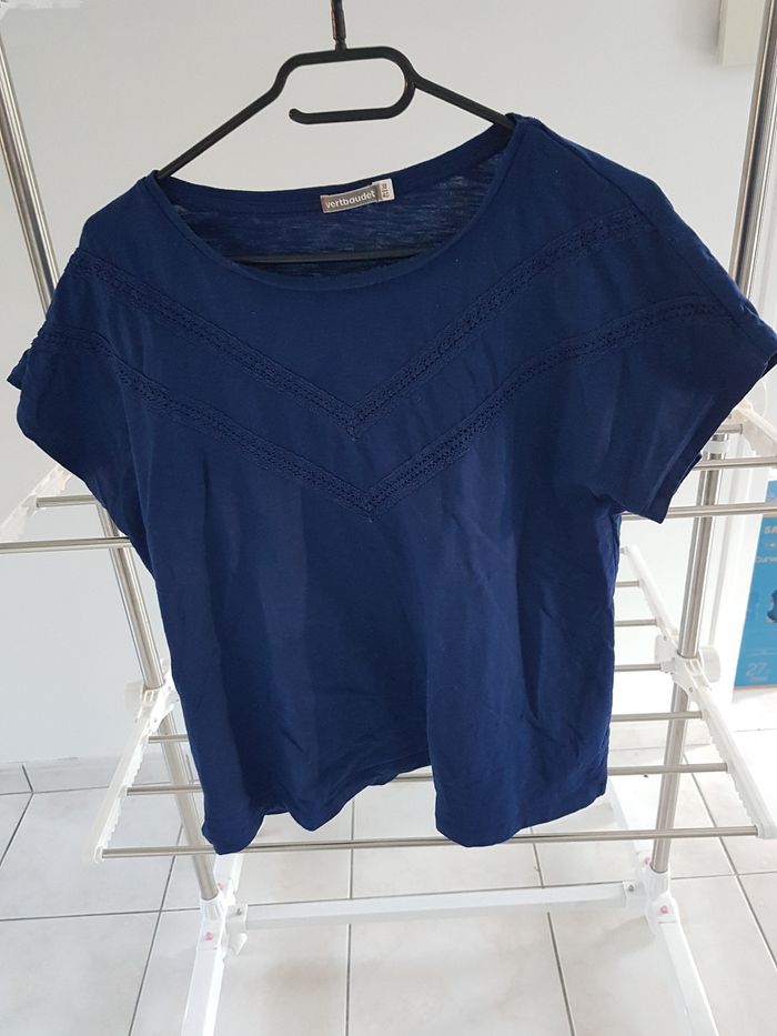 T shirt de maternite bleu verbaudet - photo numéro 2