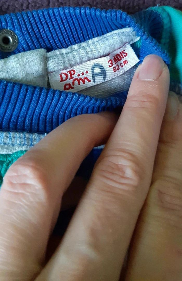 Pull / sweat garçon 👦 bébé 3 mois DPAM - photo numéro 2