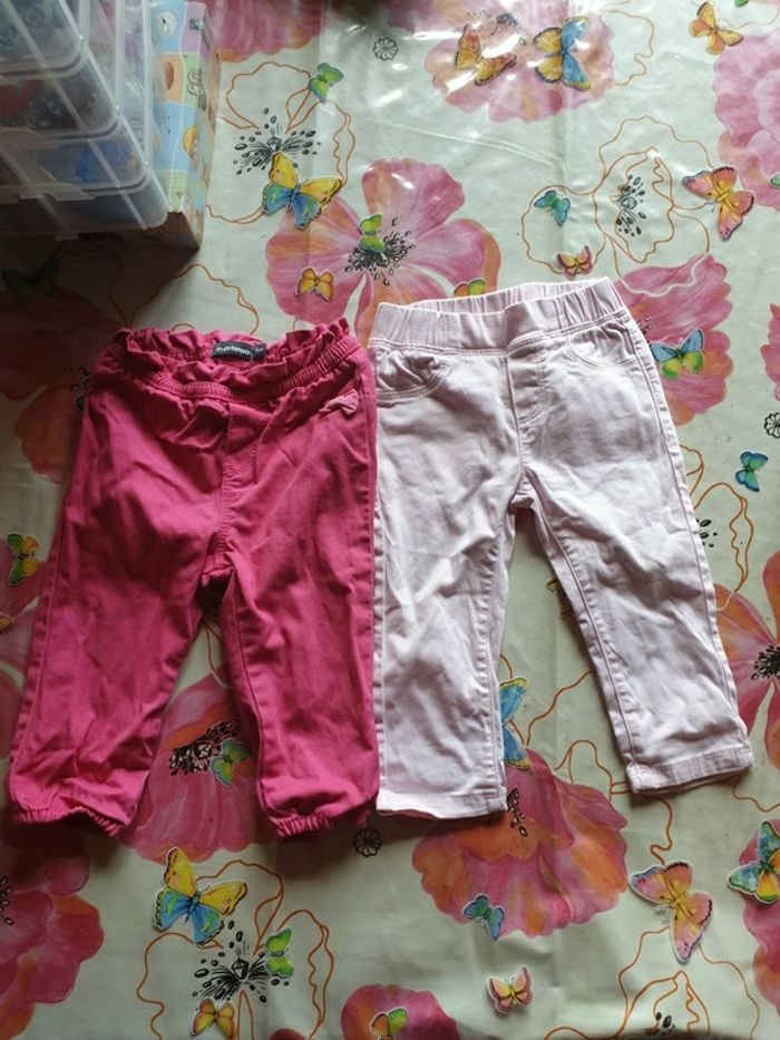 Lot 2 pantalon bébé 12mois