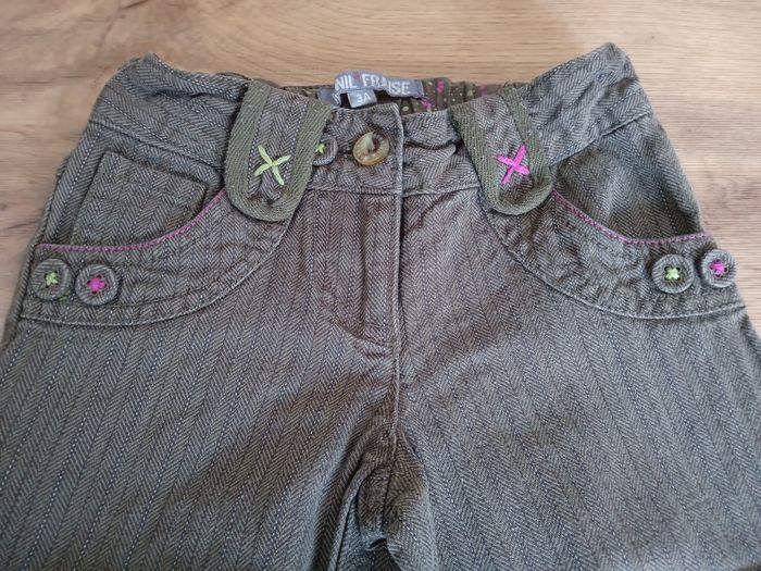 Pantalon 3/4 Vynil Fraise 3 ans - photo numéro 2