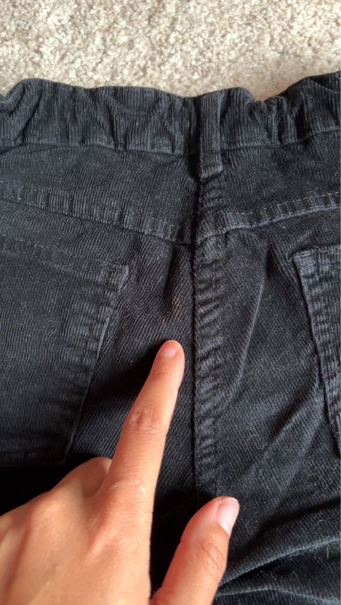 Pantalon en velours noir avec élastique taille 10ans SisMix - photo numéro 4