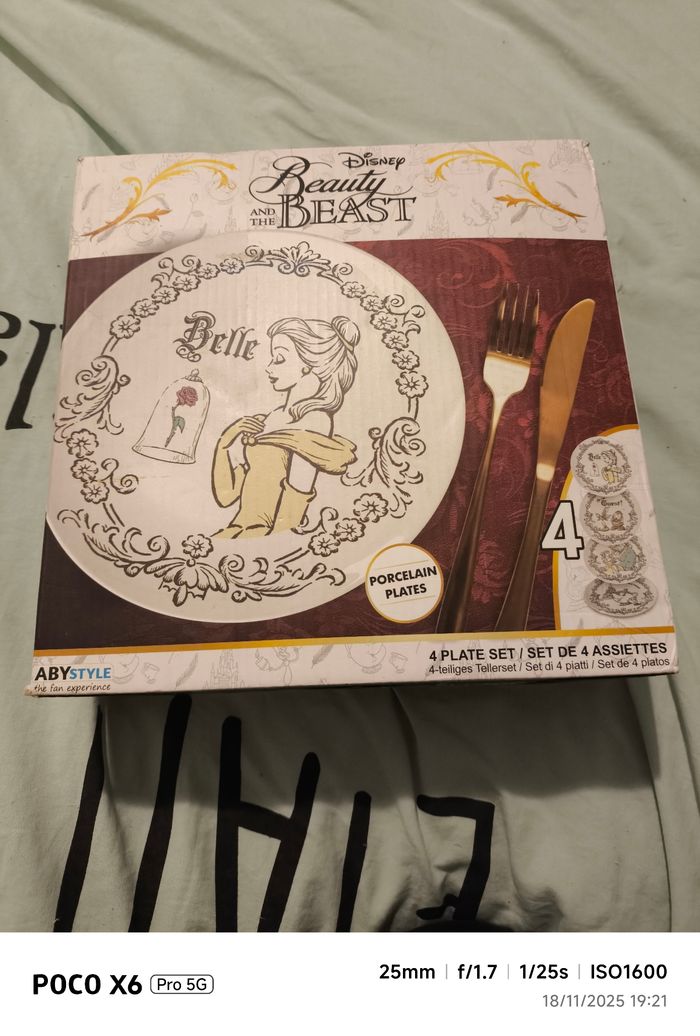 Assiettes la Belle et la Bête