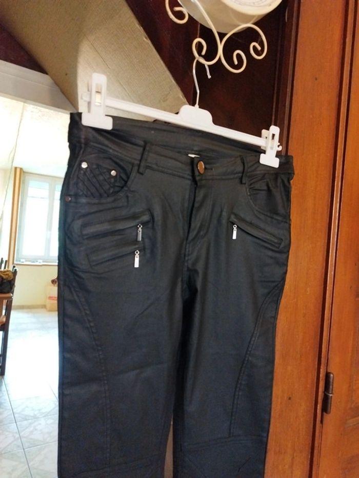 Jeans droit skinny noir poches vintage y2k M/38 - photo numéro 5