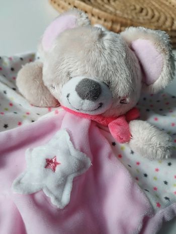 Doudou Souris Rose étoile