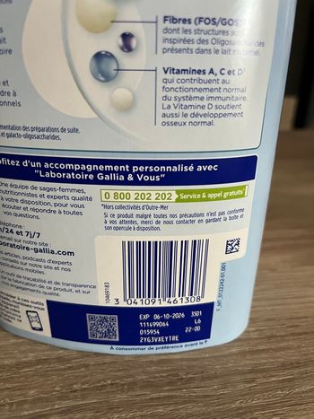 Lot de 2 boîtes de lait Calisma 2