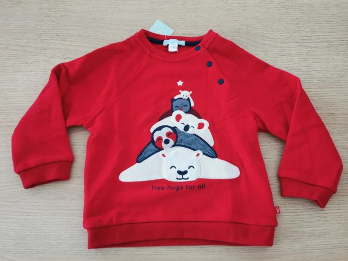 Pull garçon rouge neuf 2 ans - photo numéro 2