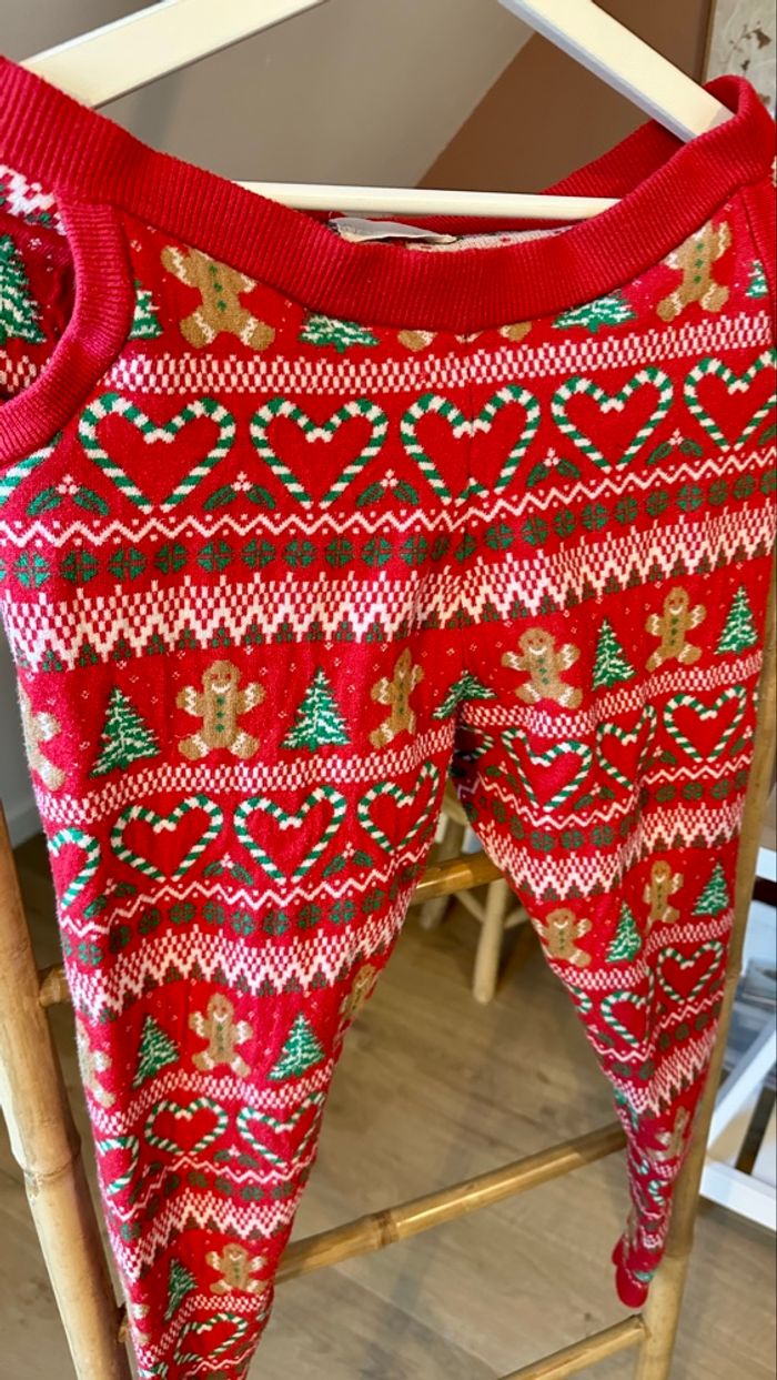 💜 Pantalon pyjama chaud rouge motif Noël Primark taille M 💜 - photo numéro 2