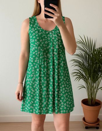 Robe d’été coupe fluide verte à motifs fleuris taille 36 - Banana Republic
