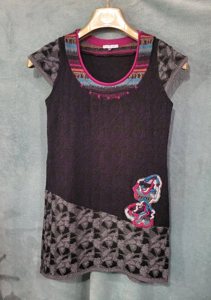 Robe / Tunique en Laine Merinos  👗 Patrice Breal - Taille 1