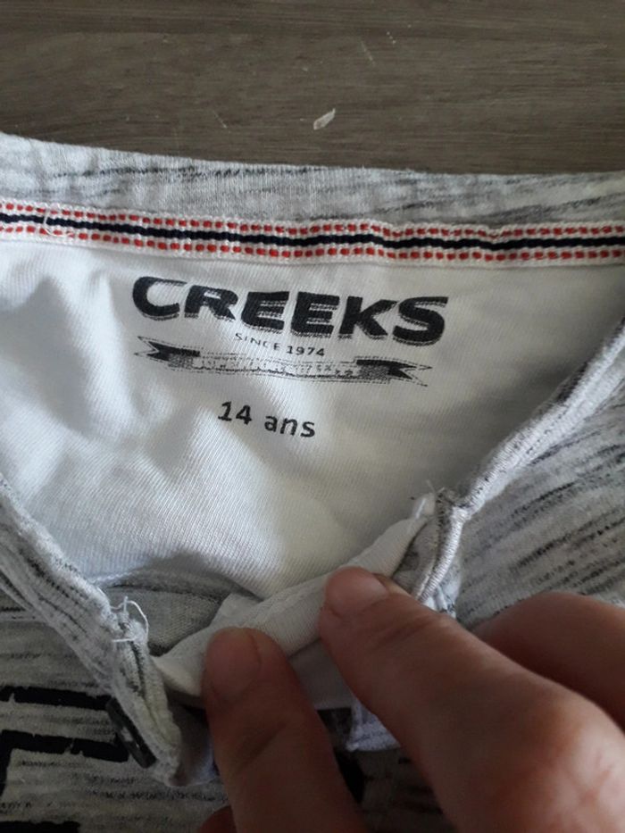 T shirt / haut garçon creeks taille 14 ans - photo numéro 3