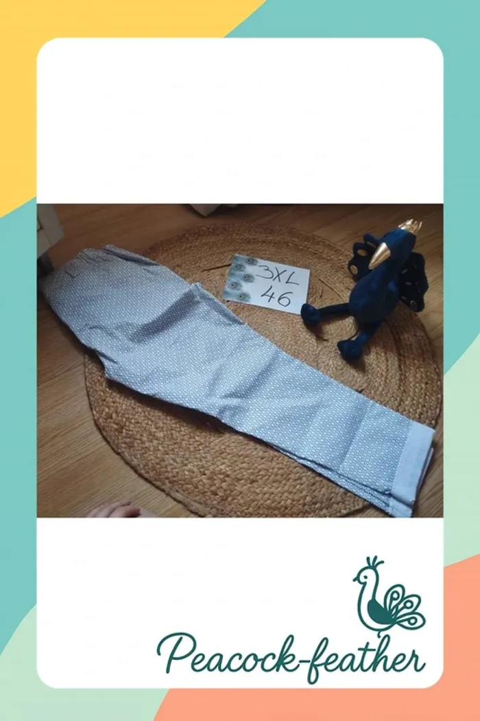 Pantalon blanc imprimé neuf 46 - photo numéro 10