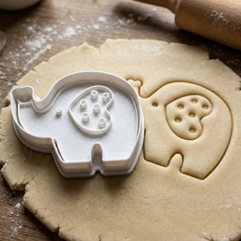 Emporte-pièce Éléphant Mignon - Découpoir Biscuit, Sablé et Pâte à Sucre