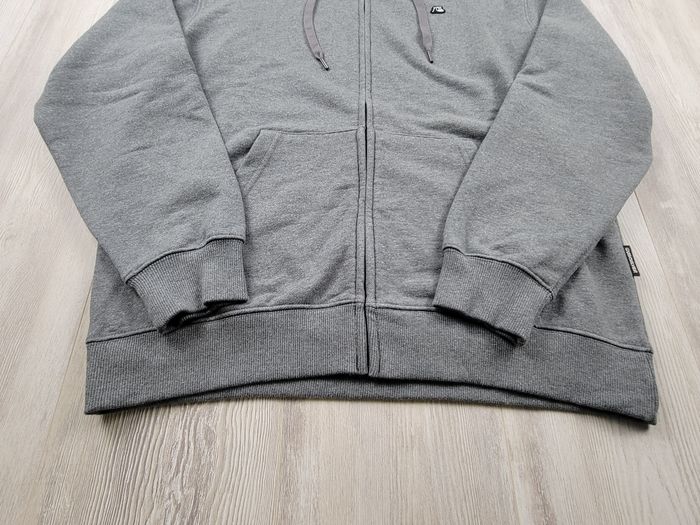 Sweat à capuche Quiksilver gris épais – Zippé – Taille S (taille grand) - photo numéro 4