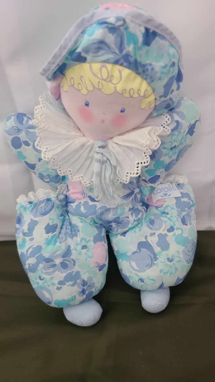 Doudou poupée chiffon vintage Corolle 28 cm