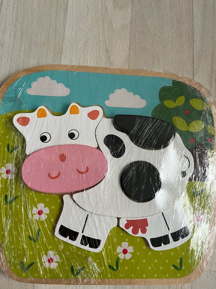 Puzzle en bois vache neuf - photo numéro 2