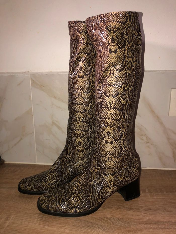 🌼Bottes hautes imprimé serpent🌼