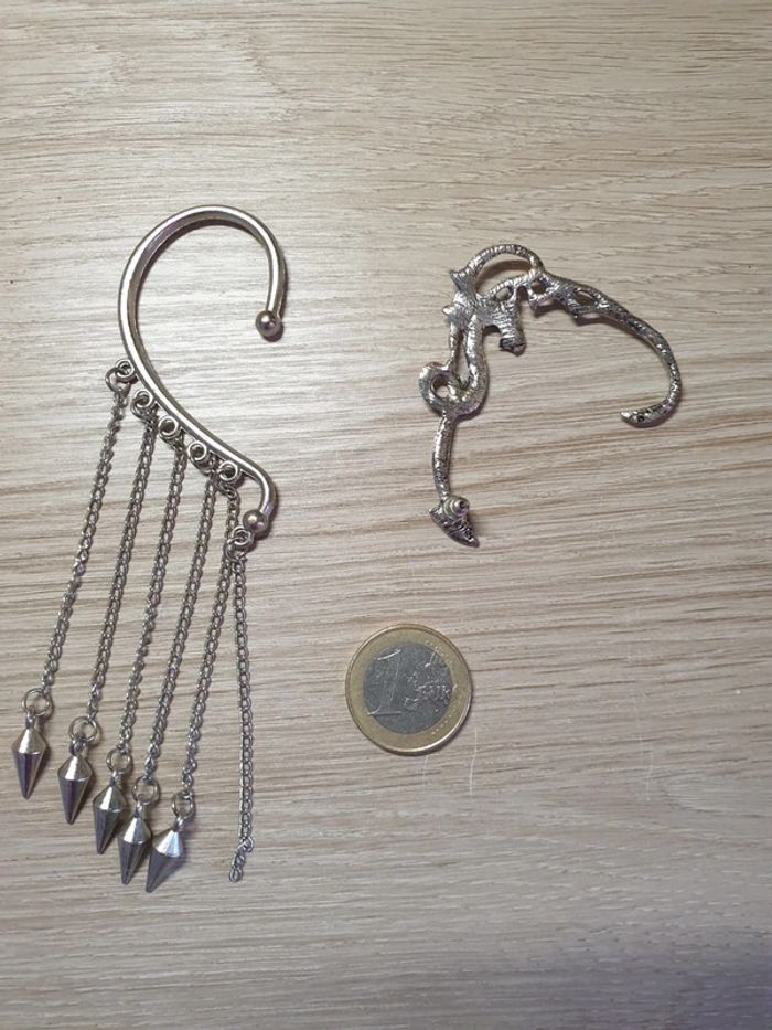 Magnifique lot b o tour d oreille dragon pics vintage - photo numéro 2