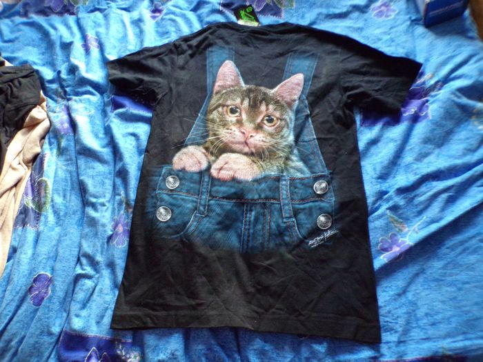 Tee-shirt mixte chat taille S neuf - photo numéro 3