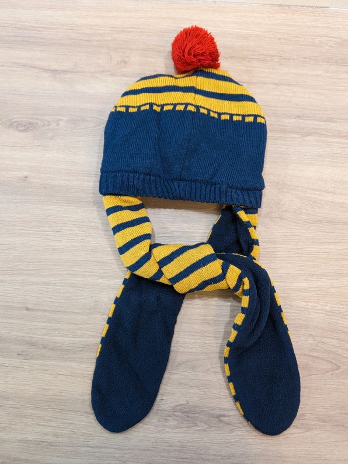 Bonnet avec écharpe Du Pareil au Même - Taille : 6/12 Mois - photo numéro 2