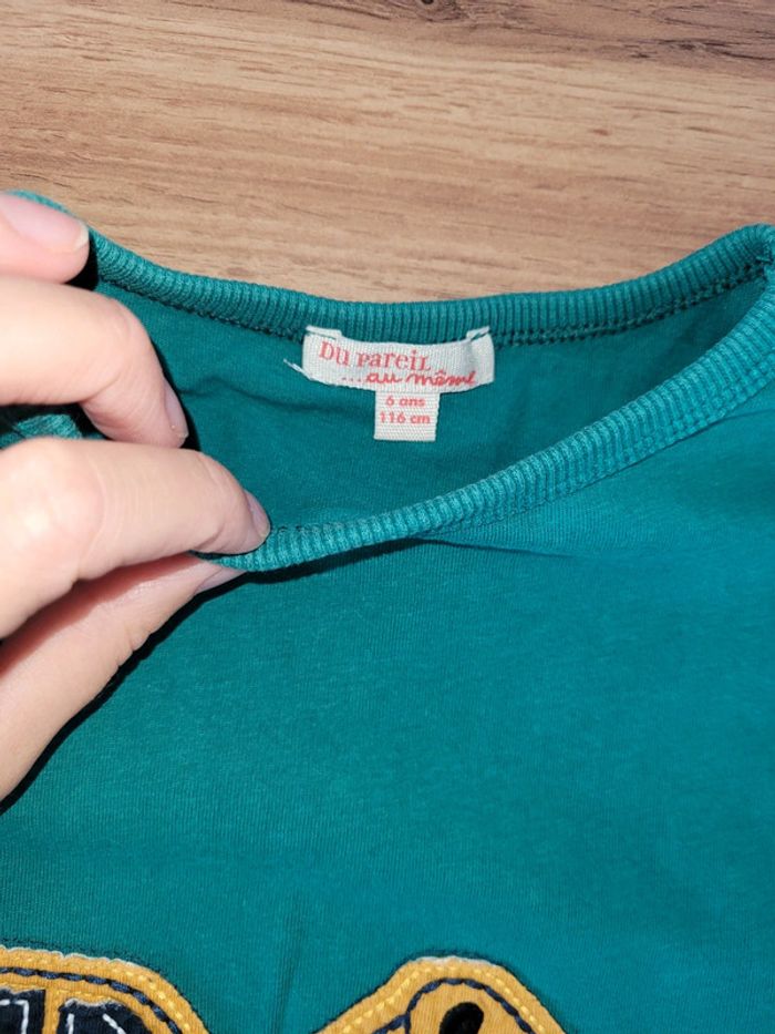 T-shirt manches longues dpam 6 ans - photo numéro 2