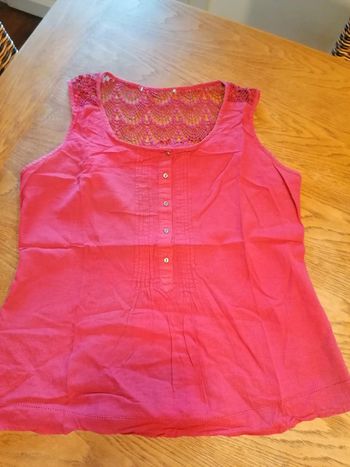 Débardeur rouge dos dentelle Patrice Breal taille 1