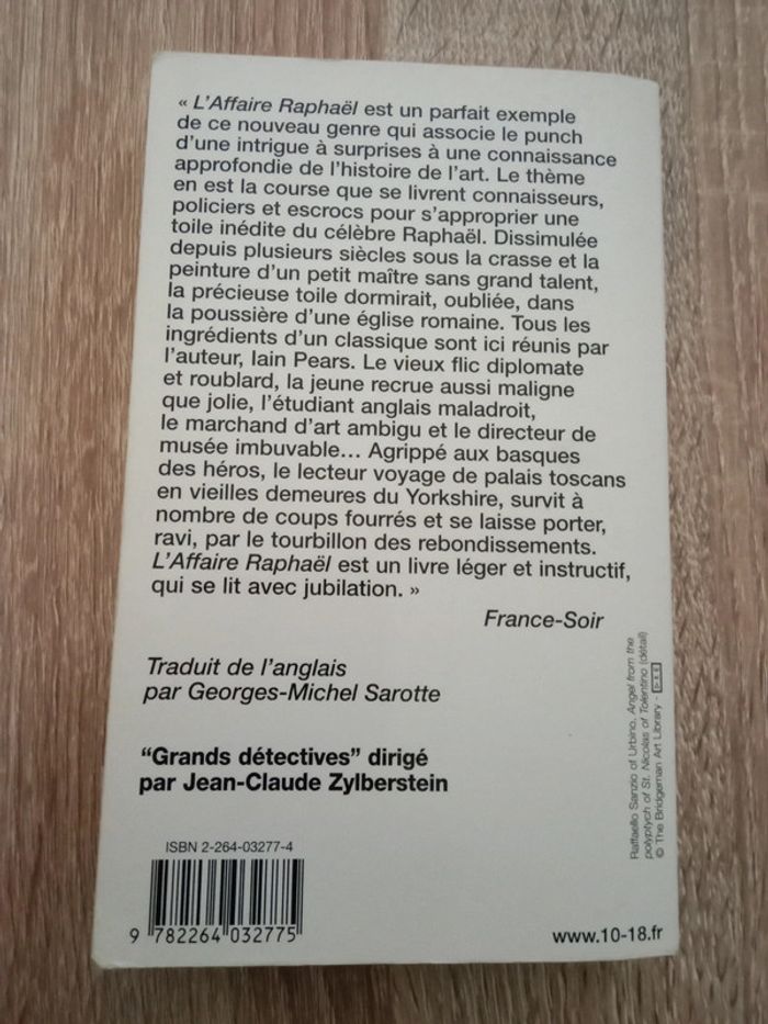 Iain Pears 🫧 L'affaire Raphaël - photo numéro 2