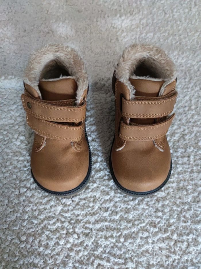 Bottines scratch marron fourrées T.20