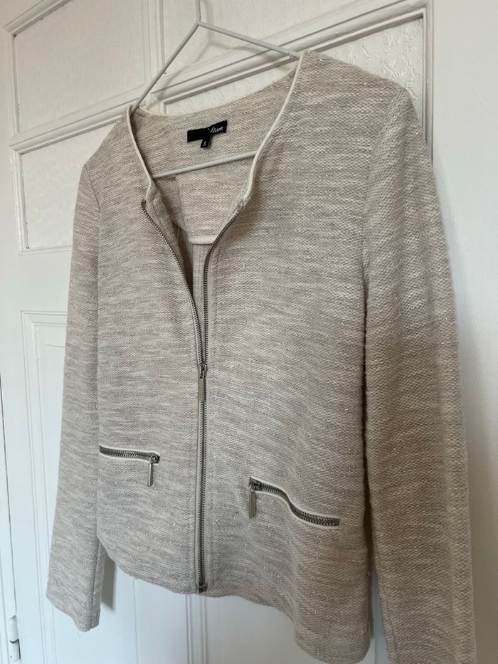 Veste courte beige etam taille S - photo numéro 4