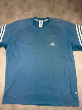 T-shirt Adidas Vintage 3 bandes 00’s Bleu Taille XL