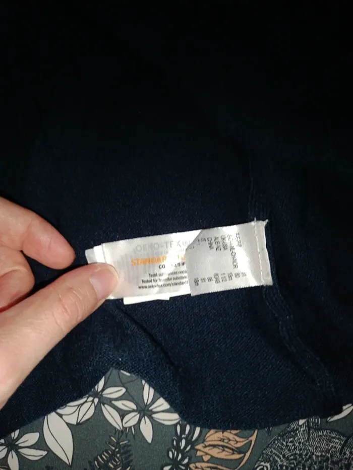 Gilet bleu marine La Redoute avec petit col 18mois - photo numéro 3