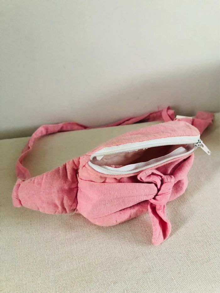 Petite Sacoche banane vintage rose style barbie girl - photo numéro 9