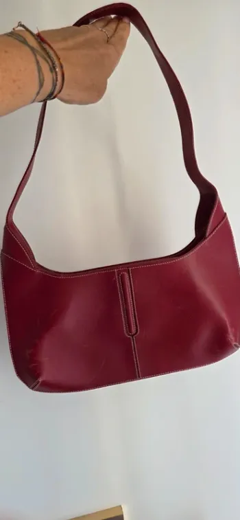 Sac porté  épaule Lancel vintage cuir à rénover
