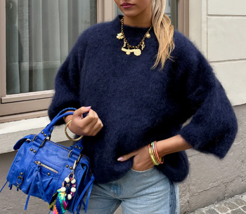 Pull - Marine - Fluffy - Cocooning - Automne