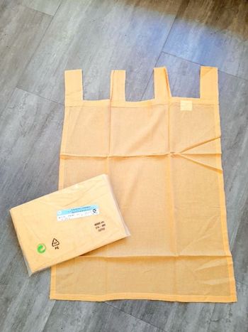 Lot de 2 voilages à pattes ocre