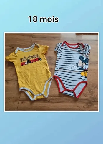 Body lot de 2 disney mickey orchestra 18 mois