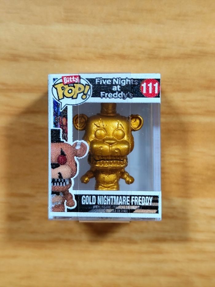 Lot De 4 Bitty Pop! FNAF - Chica 108 / Gold Freddy 111 / Nightmare Chica 216 / Baby 226 - photo numéro 4